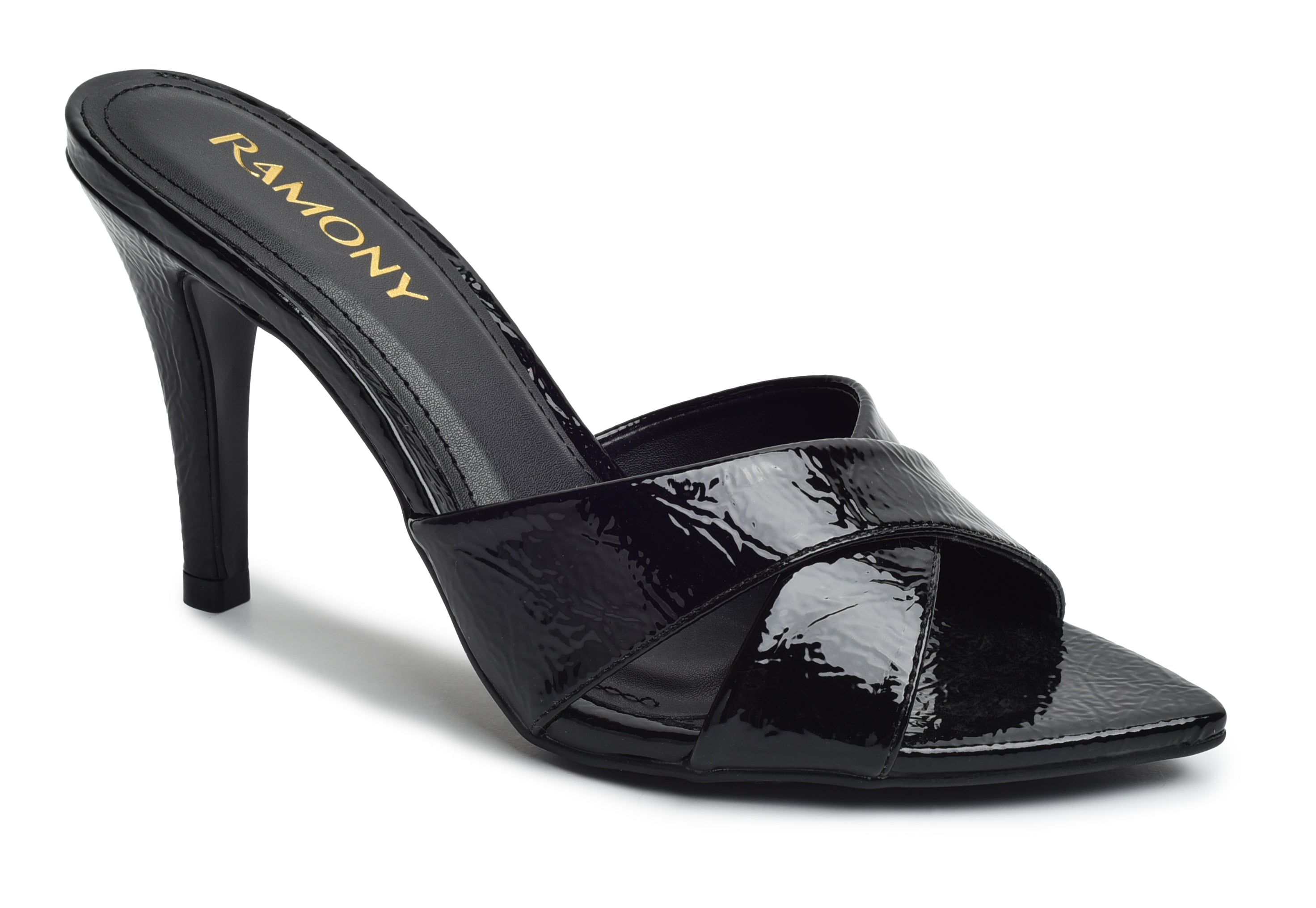 mule glossy preto